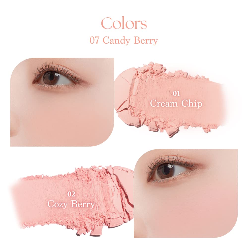 Dasique Blending Mood Cheek Candy Berry texture shows a smooth, powdery finish for seamless blending.