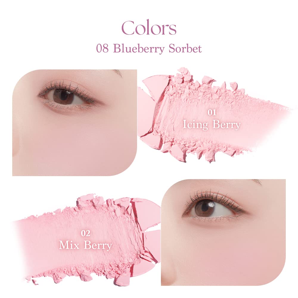 Dasique Blending Mood Cheek 08 texture-closeup emphasizes smooth binder for minimized chalkiness.
