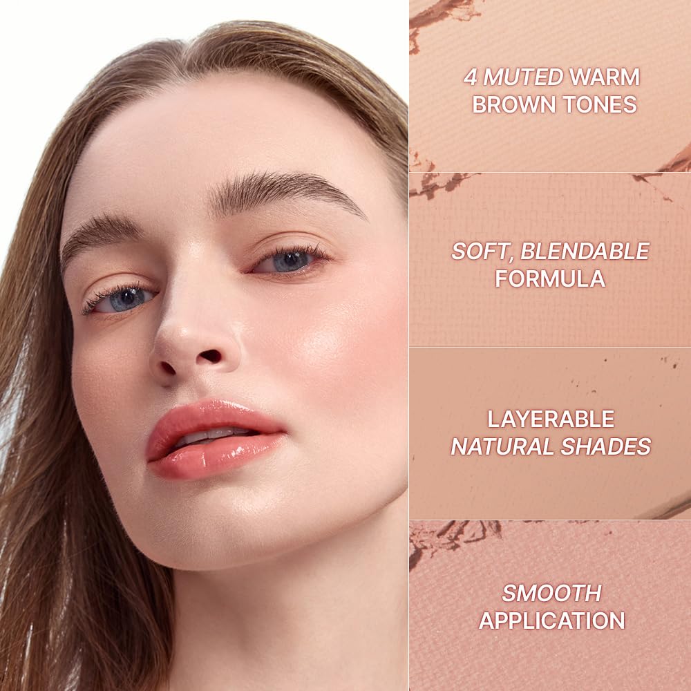 Dasique Muted Nuts shade quad swatches for everyday glam and buildable color.