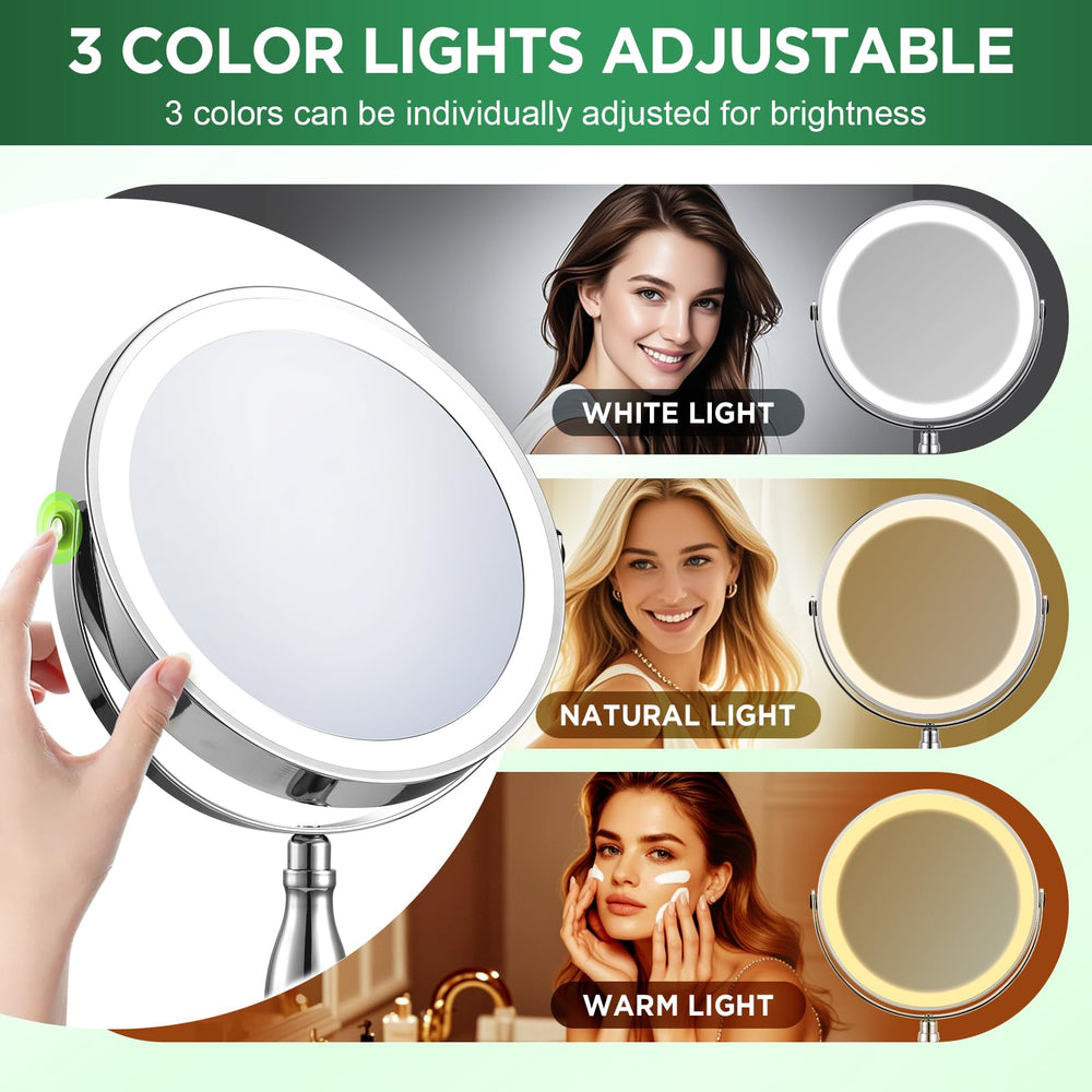 DASLAVA 8-inch large magnifying mirror delivers wide-angle clarity