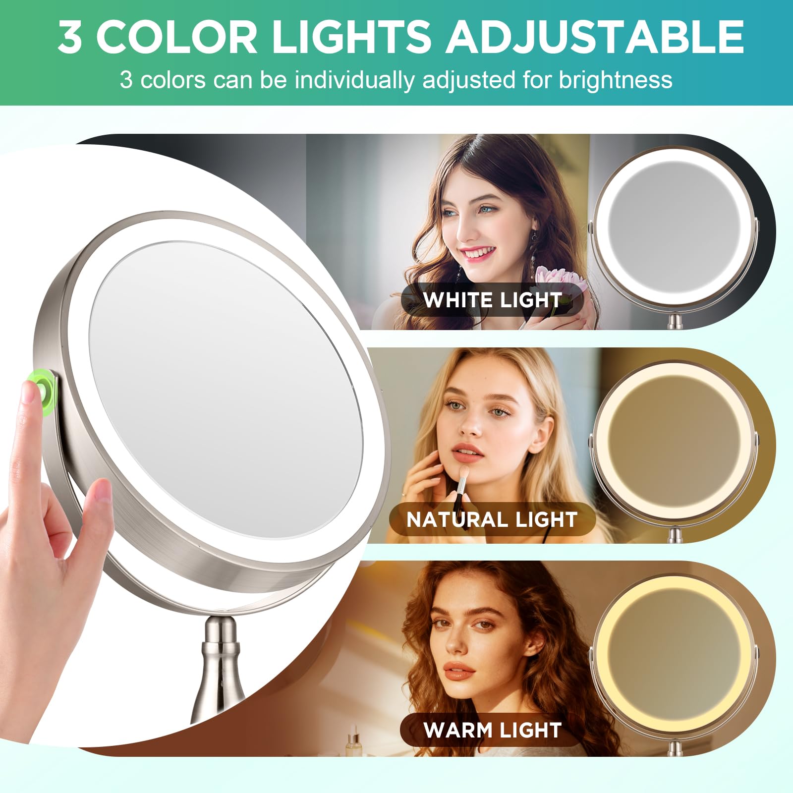DASLAVA adjustable brightness via touch control for clear visibility