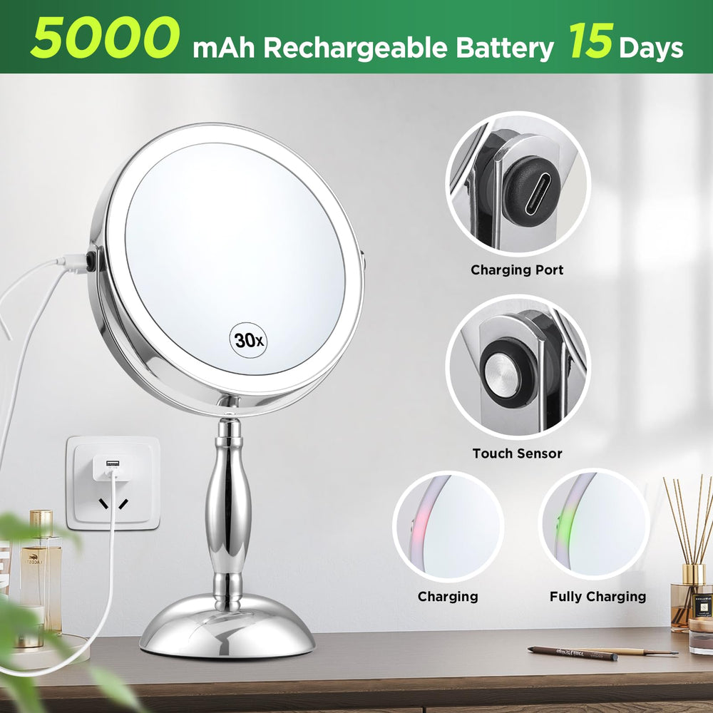 DASLAVA anti-slip base keeps the mirror stable in damp bathrooms