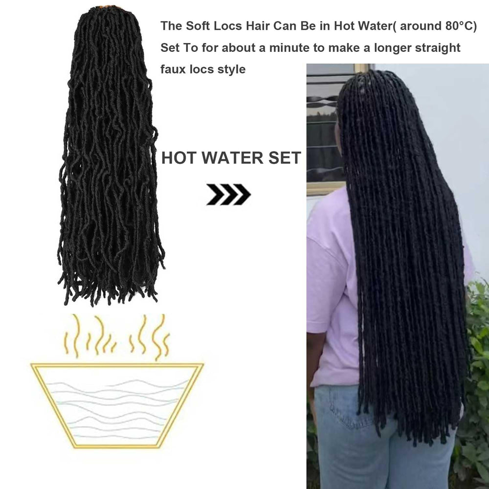 Datuoda faux locs crochet hair 30inch pre-looped for easy install