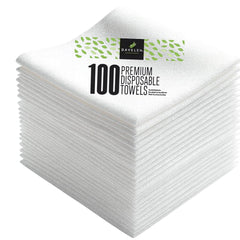 DAVELEN disposable large luxury towels rolled for plush guest comfort in spa and salon.