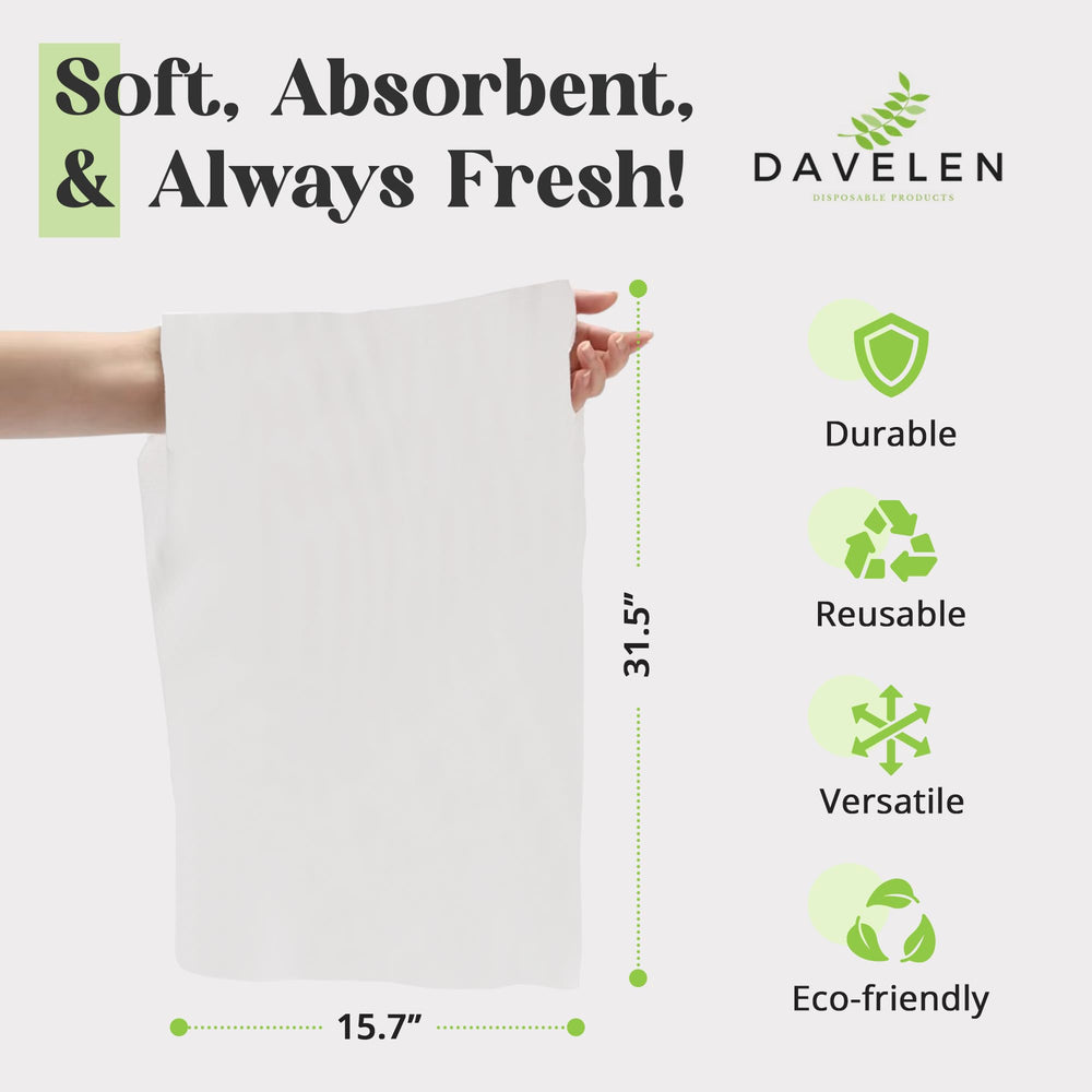 DAVELEN disposable towels close-up showing plush softness for guests