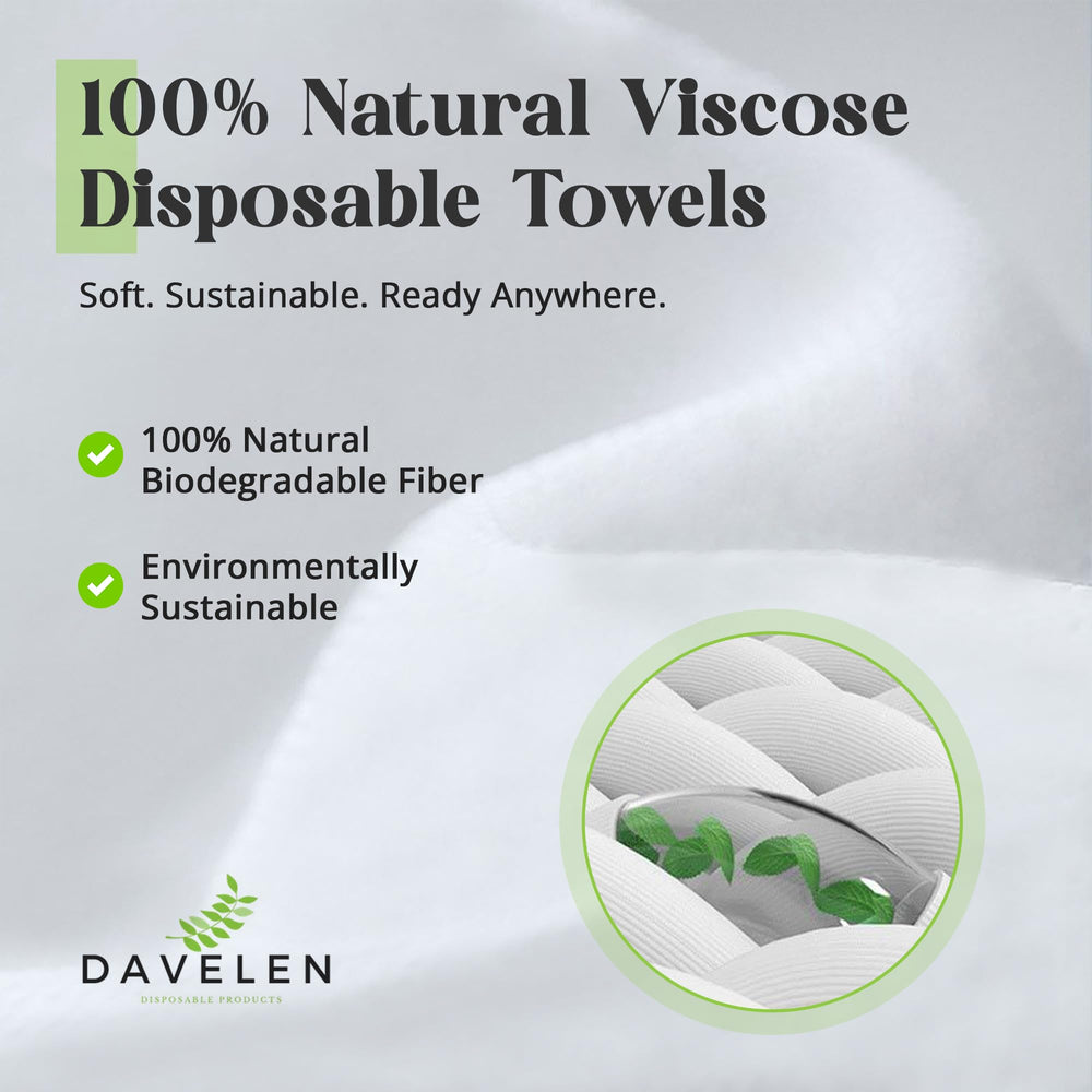 DAVELEN disposable towels at salon station ready for quick treatments