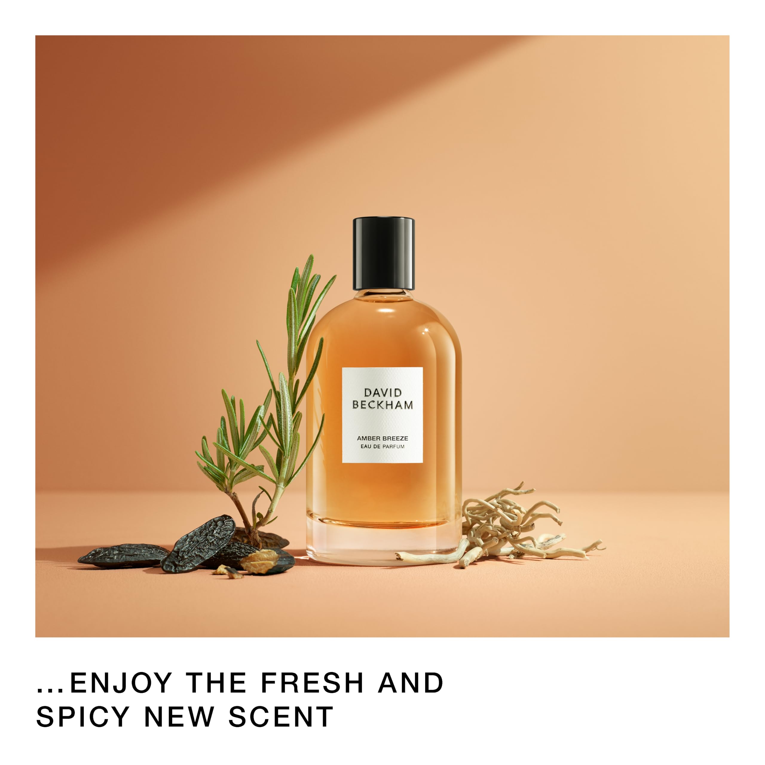 David Beckham Amber Breeze sunset ambiance evokes evenings and confidence.