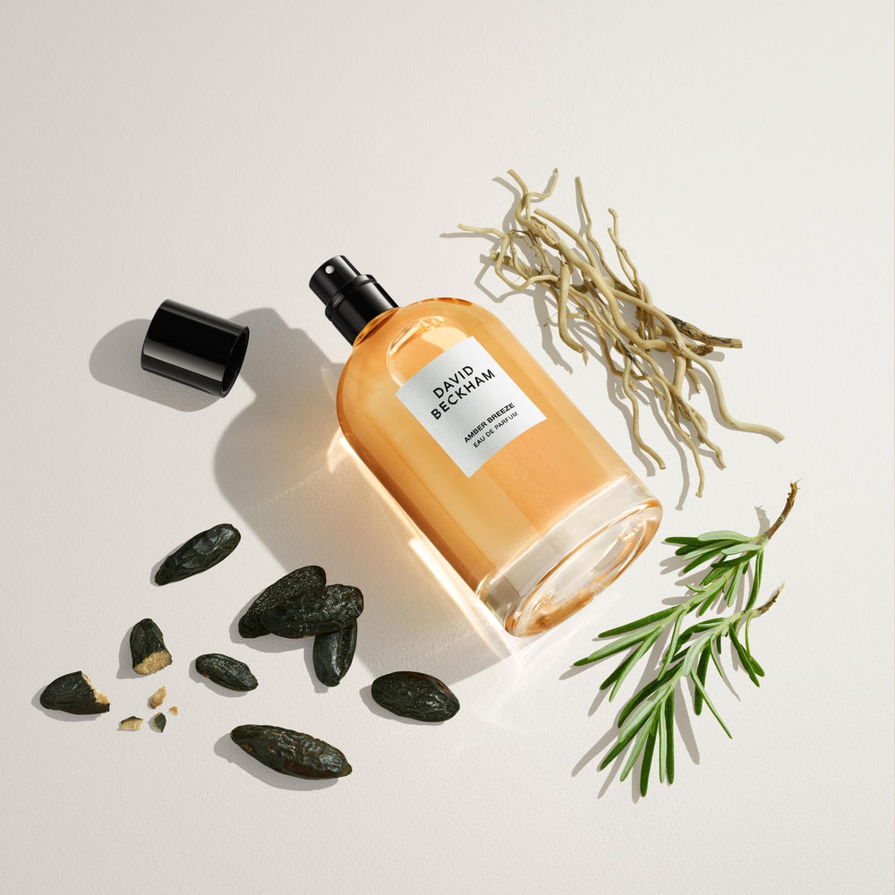 David Beckham Amber Breeze travel size bottle for on-the-go fragrance.