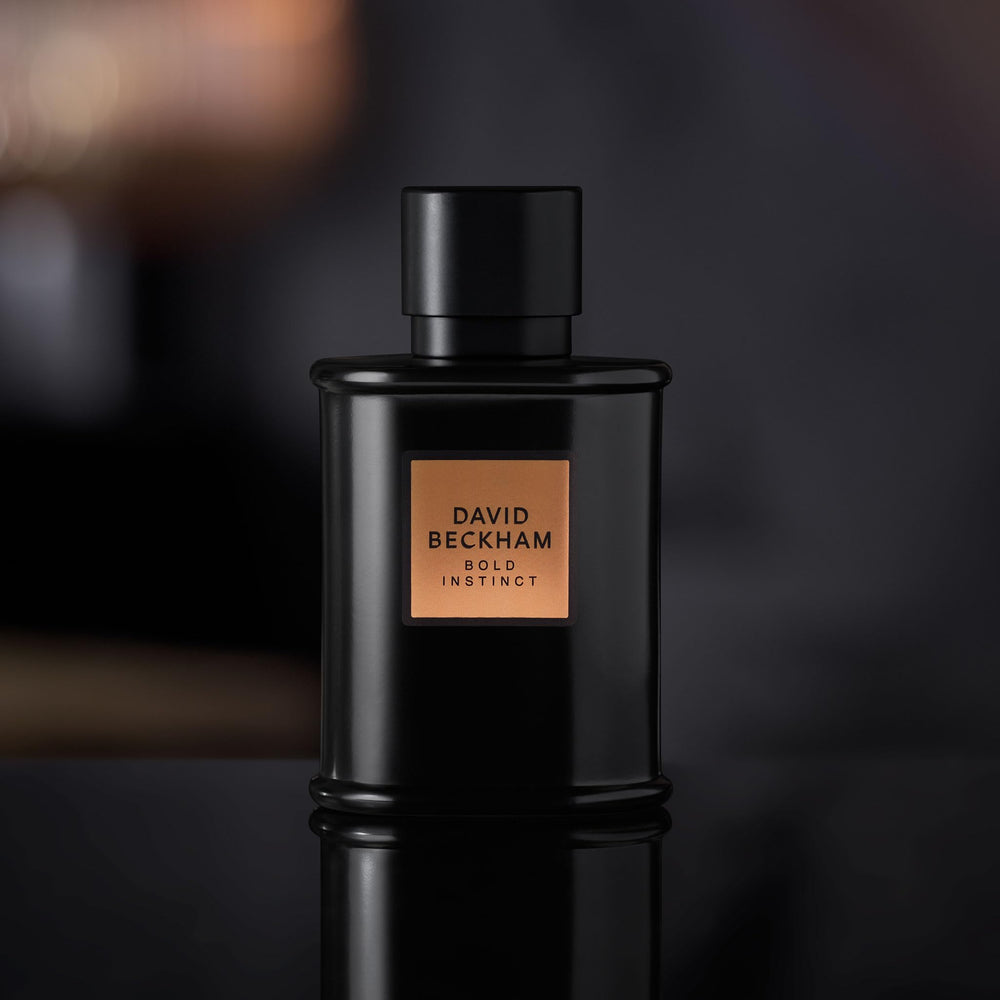 David Beckham Bold Instinct dry-down woody note highlighting smoky sophistication for evenings