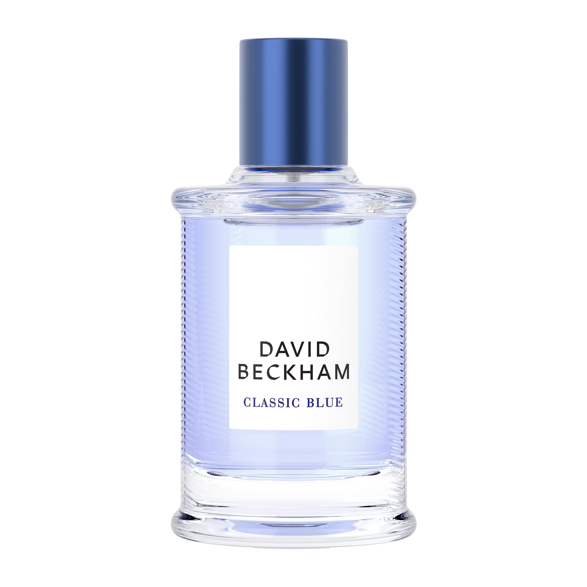 David Beckham Classic Blue bottle front view for everyday fresh fragrance.