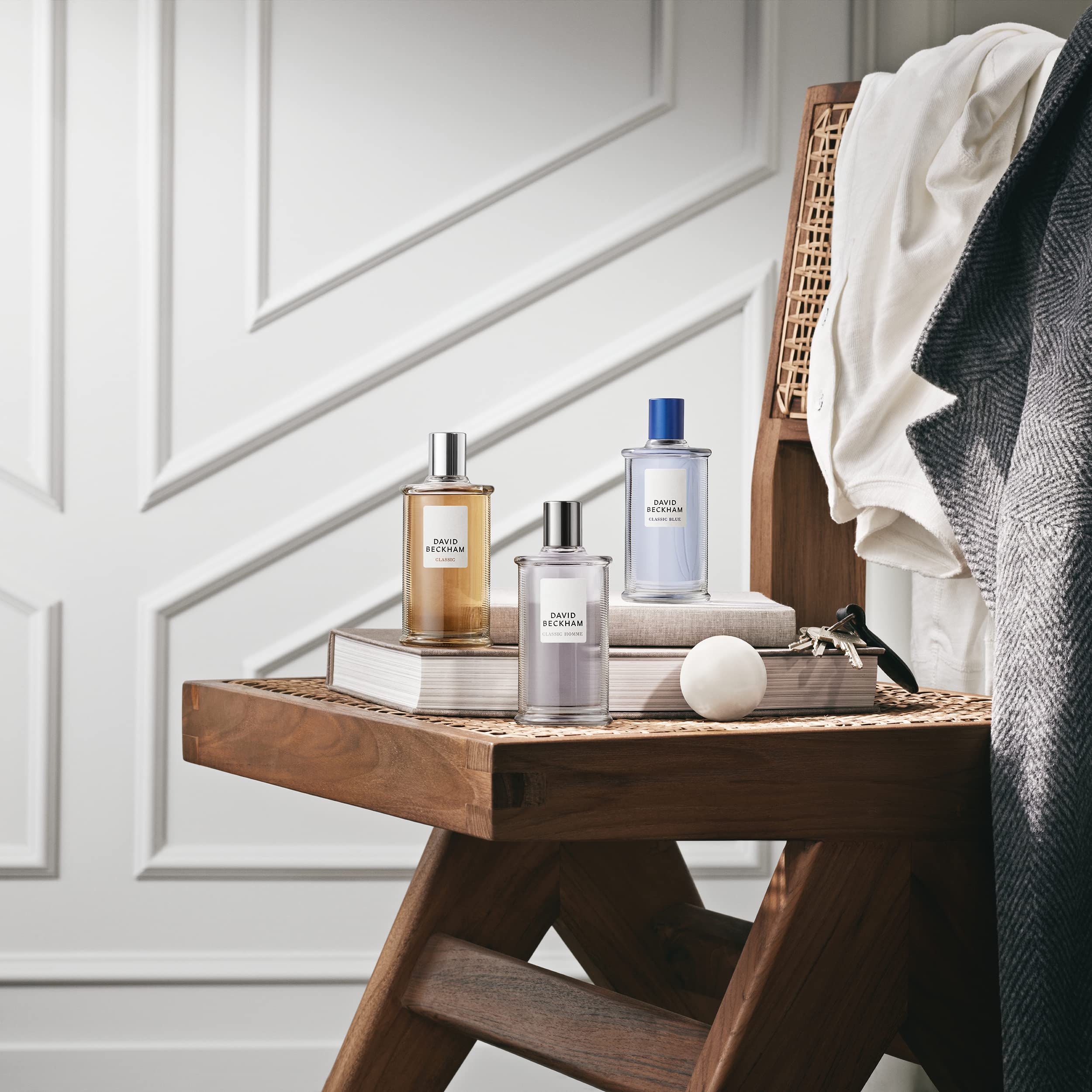 David Beckham Classic Homme packaging box offers premium gifting presentation.