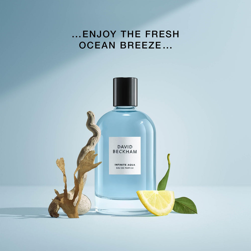 David Beckham Infinite Aqua lifestyle by the coast conveys versatile, vacation-like fragrance