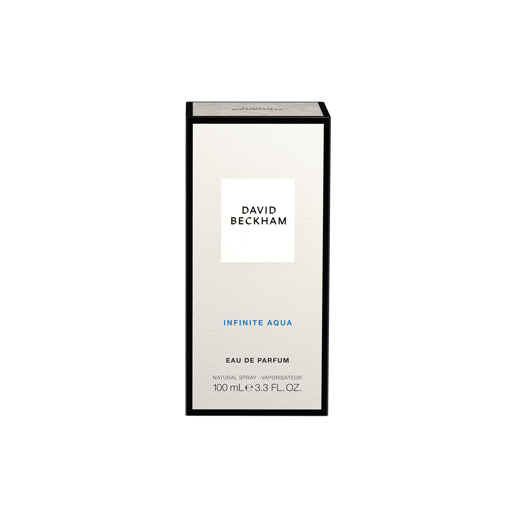 David Beckham Infinite Aqua top notes pour showing lemon and fig leaves for brightness