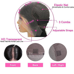 DaXunDi deep wave wig back view showing fullness and movement