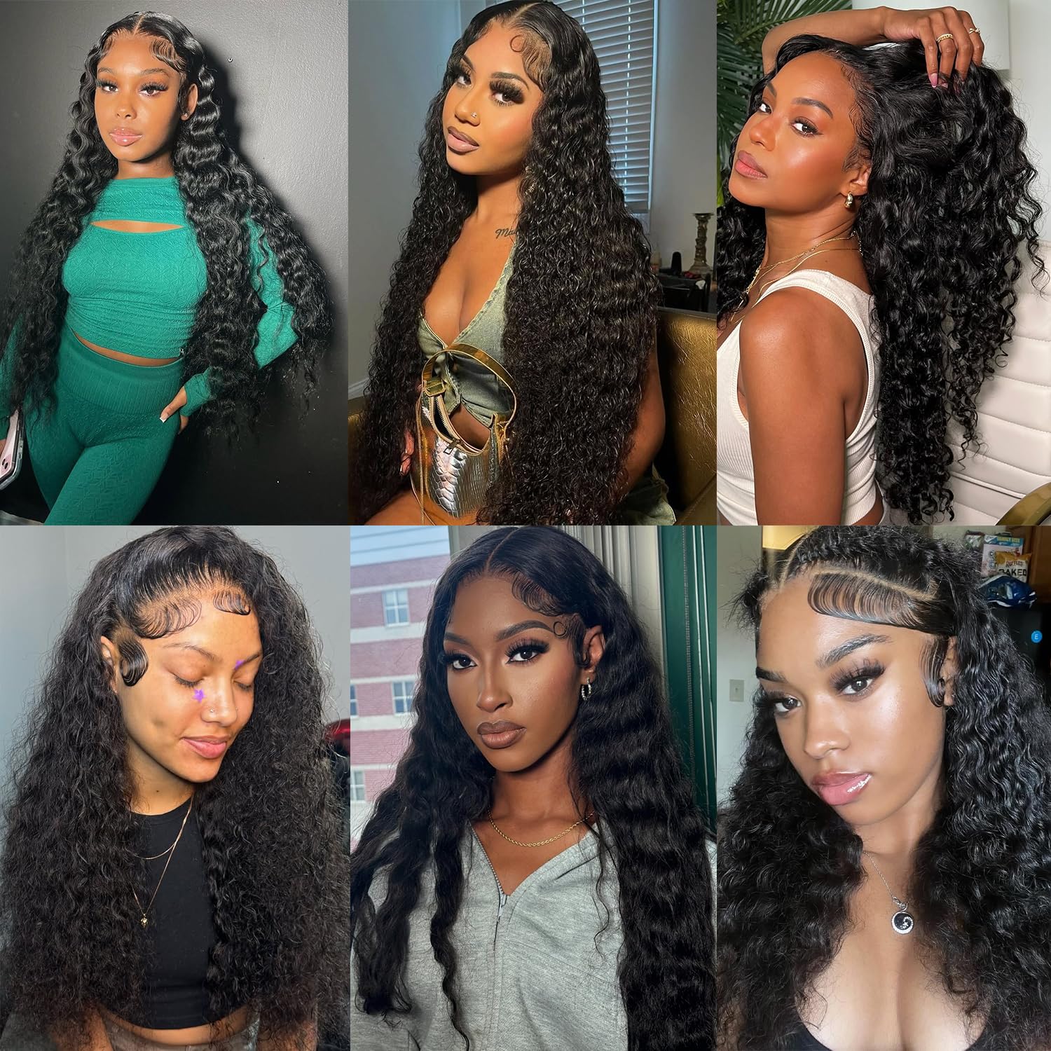 DaXunDi deep wave wig cap close-up highlighting glueless, adjustable fit