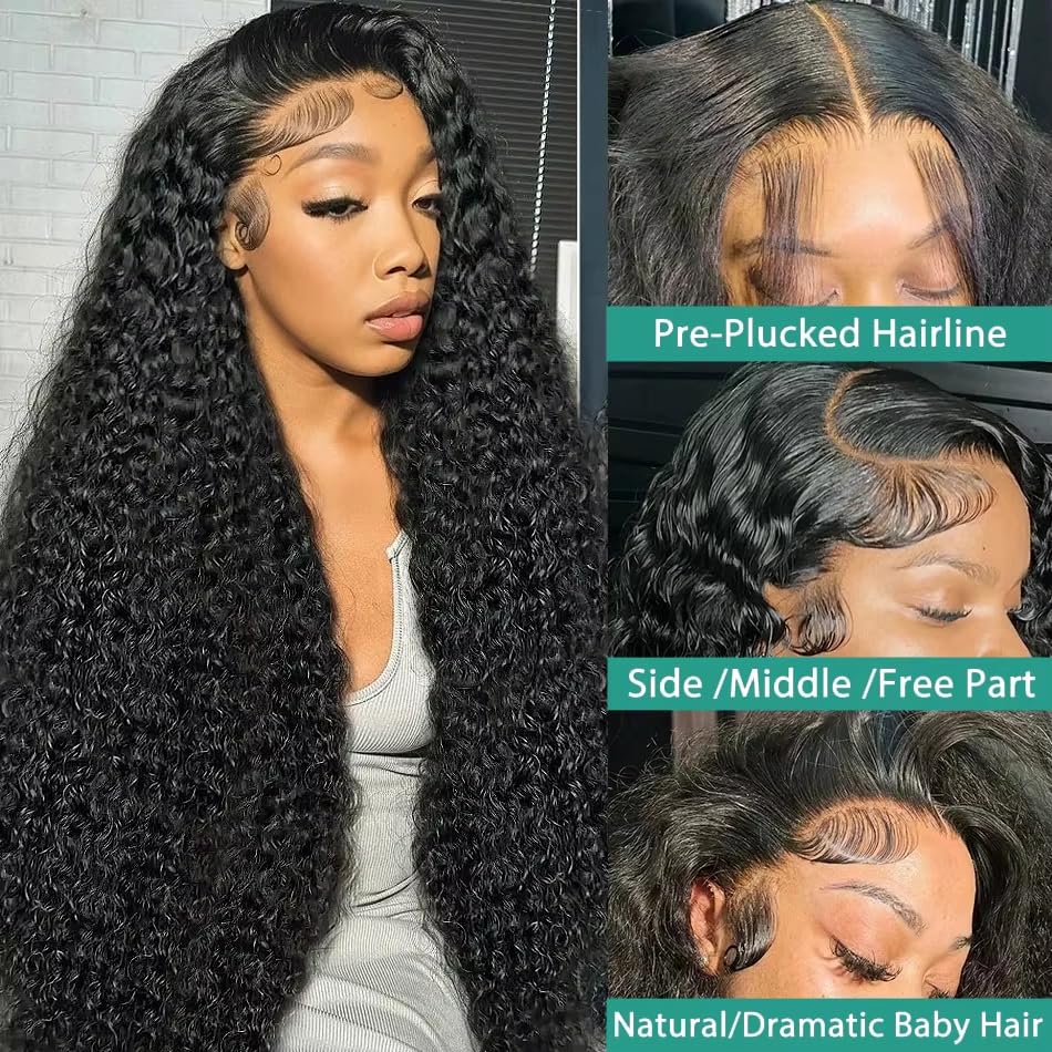 DaXunDi deep wave wig worn at a party demonstrates confident styling