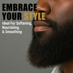 DayixCare beard balm application on hands demonstrating easy, non-greasy styling