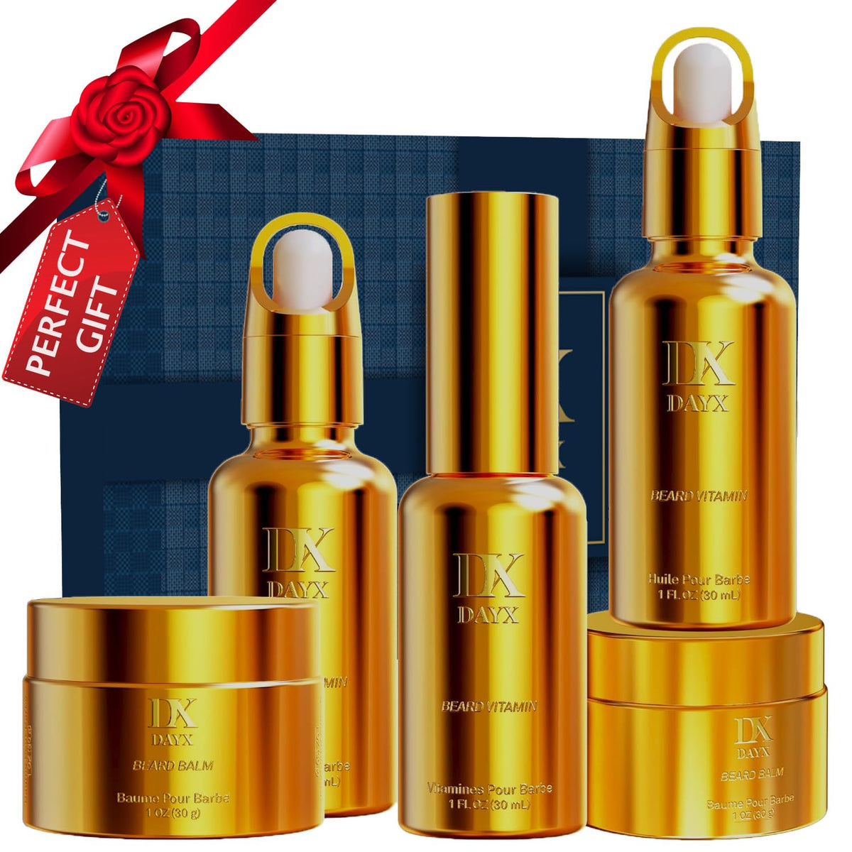 DayixCare Beard Kit packaging presents a premium gift-ready box for him.