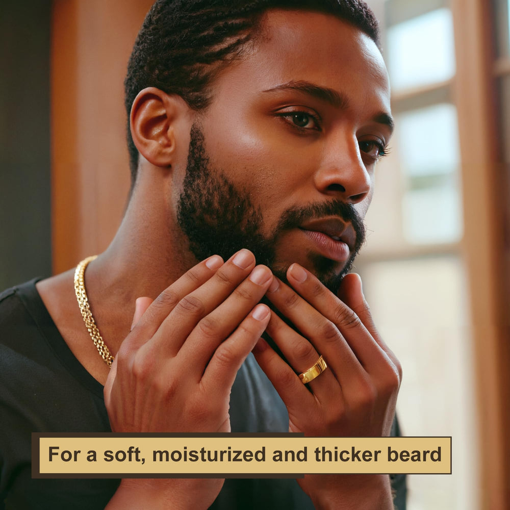 DayixCare Beard Oil bottle close-up highlights nourishing oils for softer beards.