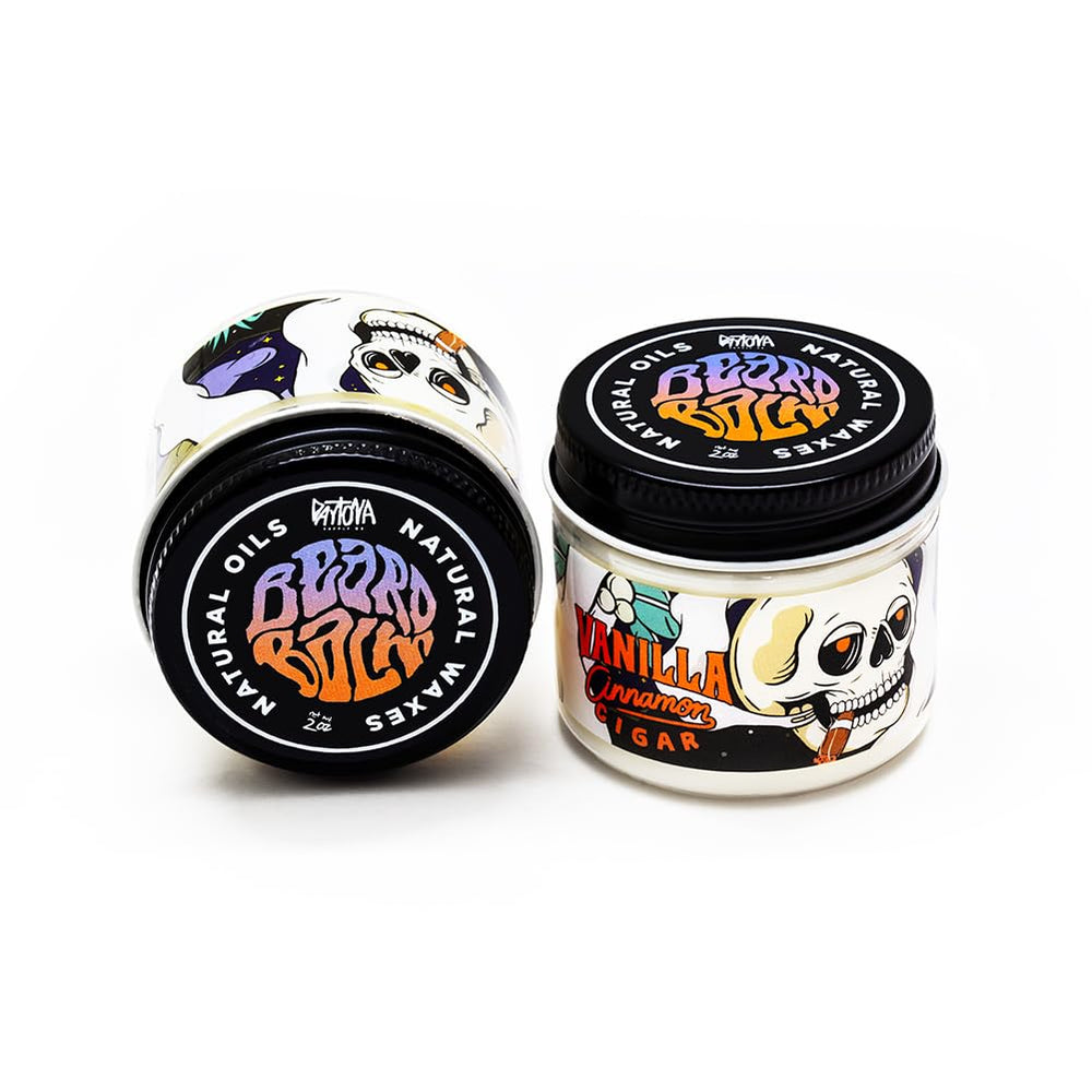 Daytona Supply Co beard balm Vanilla Cinnamon Cigar texture close-up showing smooth, non-greasy feel