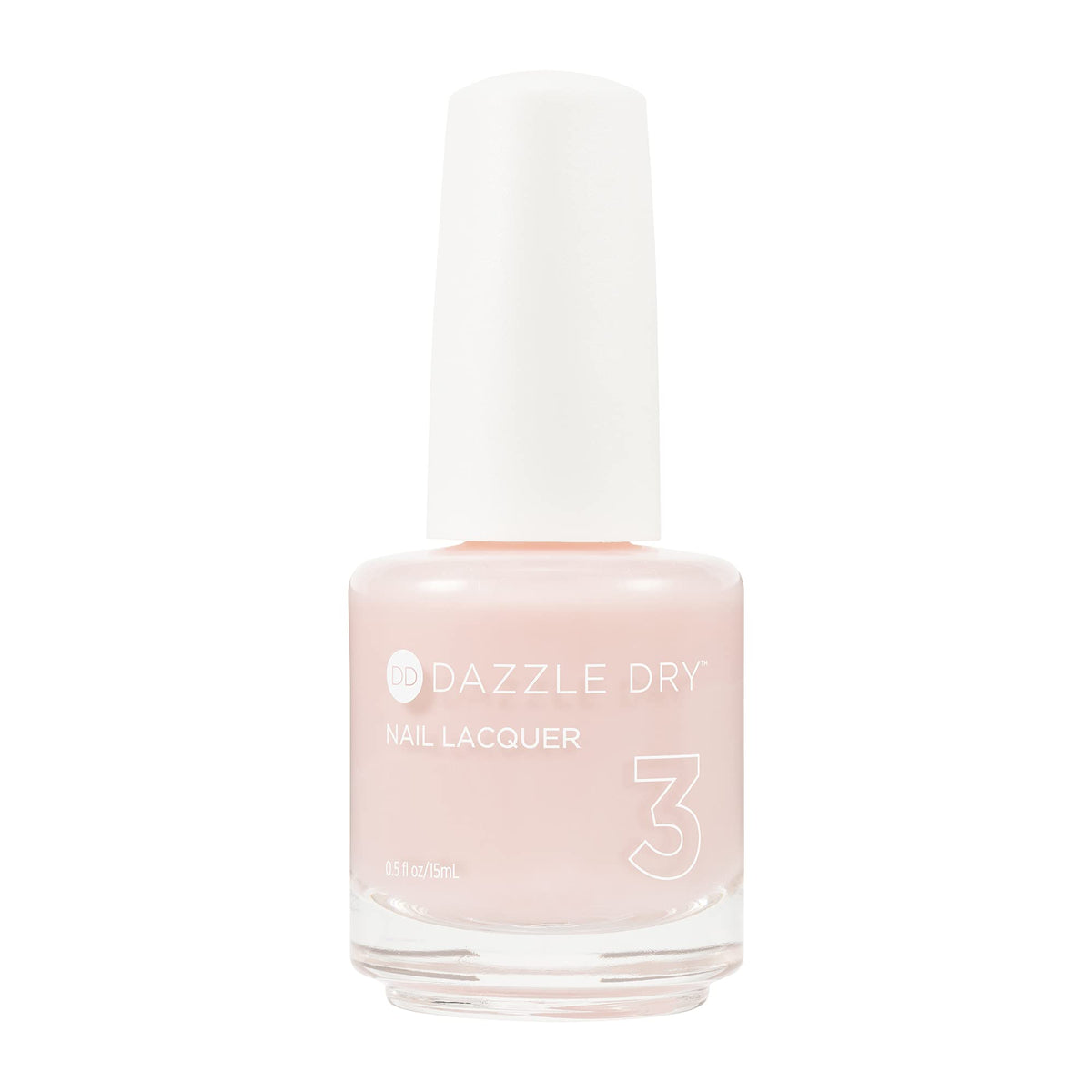 Dazzle Dry Livin’ La Vida Yoga bottle shows pale pink with shimmer for at-home salon nails