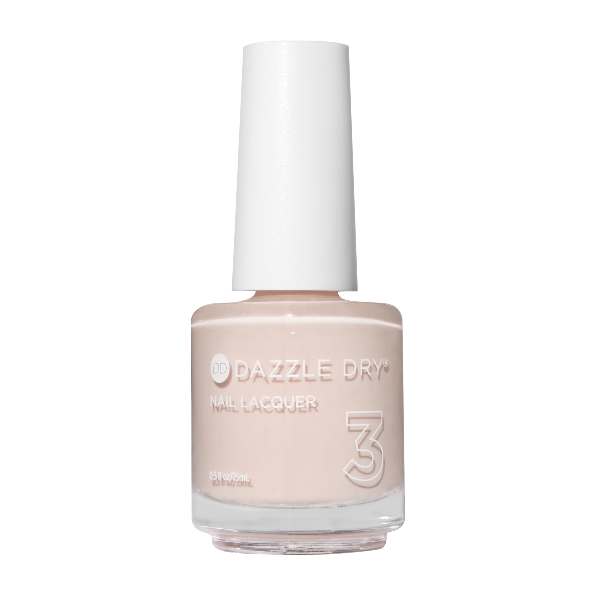 Dazzle Dry Step 3 So On Pointe pale almond cream swatch for semi-sheer, long-lasting wear