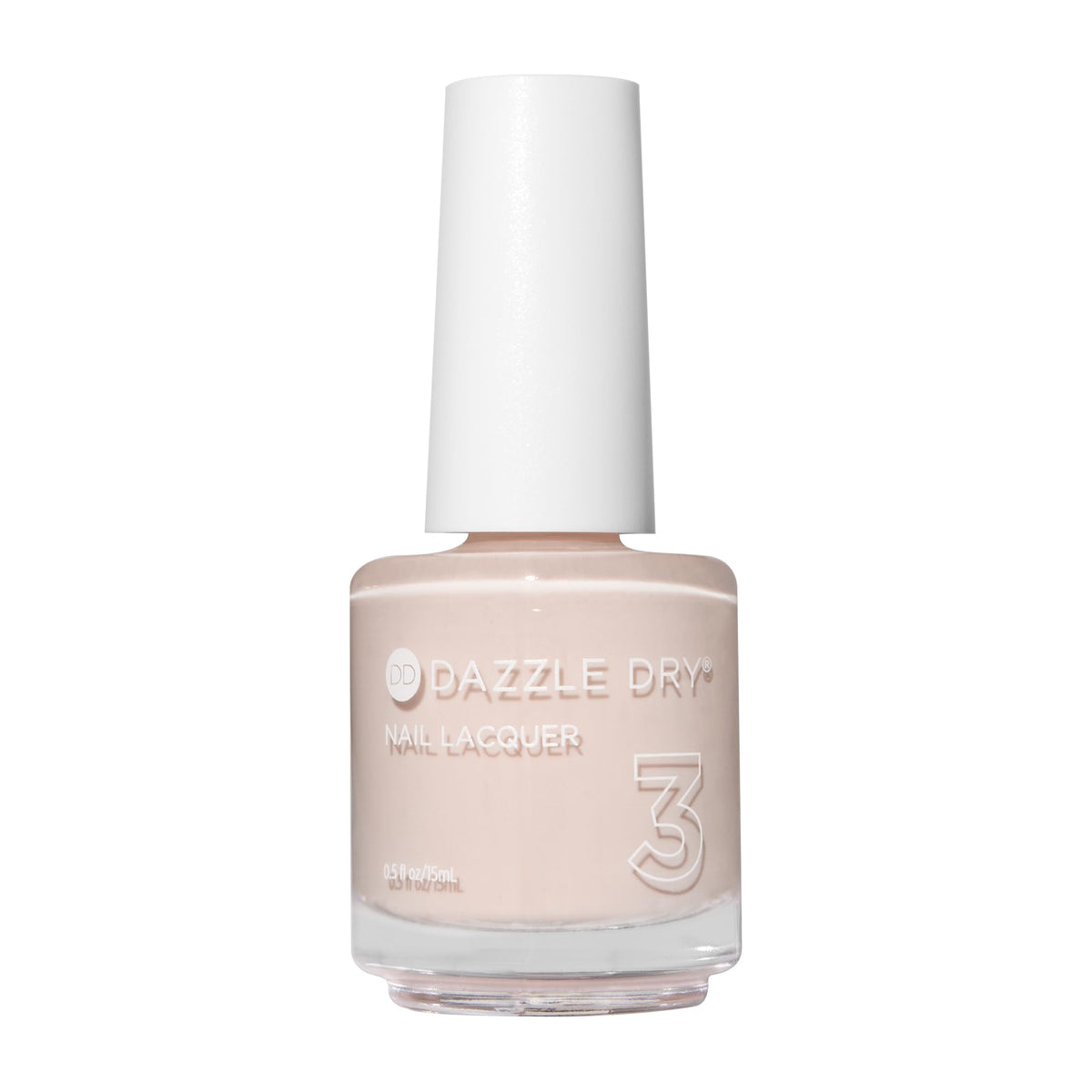 Dazzle Dry Step 3 So On Pointe pale almond cream swatch for semi-sheer, long-lasting wear