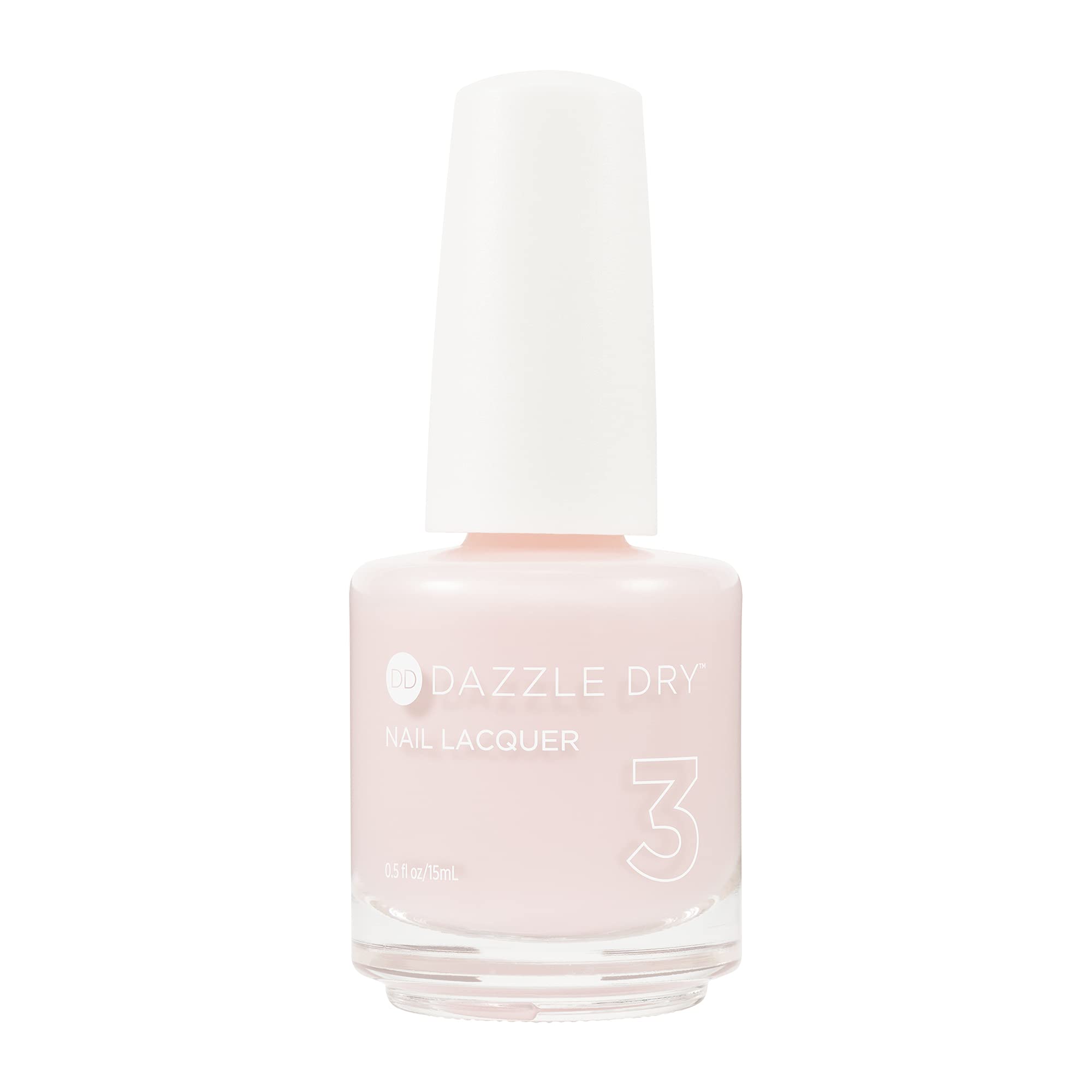 Dazzle Dry Nail Lacquer Step 3 Strawberry Macaron bottle shows quick-dry, long-lasting color.