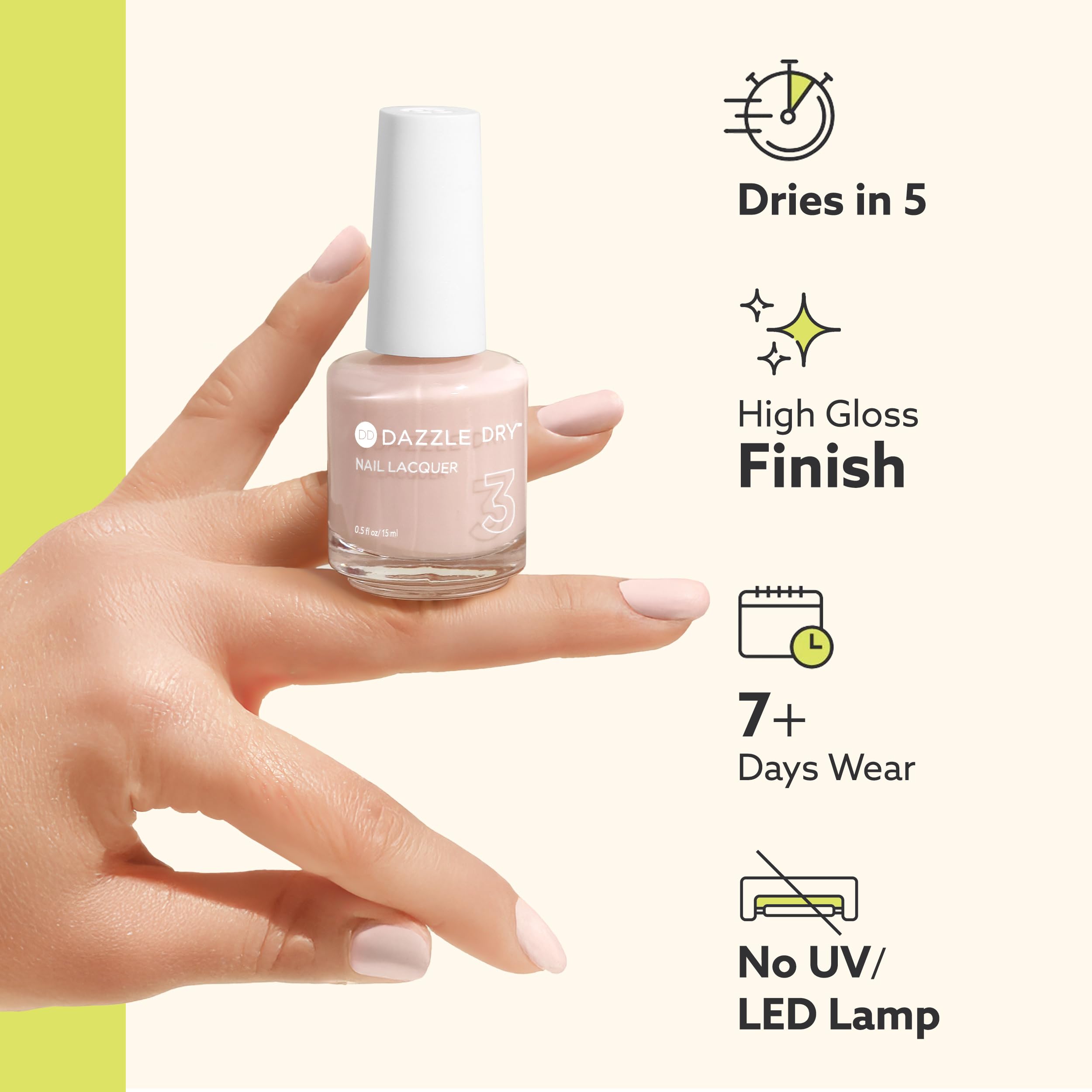 Dazzle Dry Nail Prep surface—ready nails for base coat longevity.