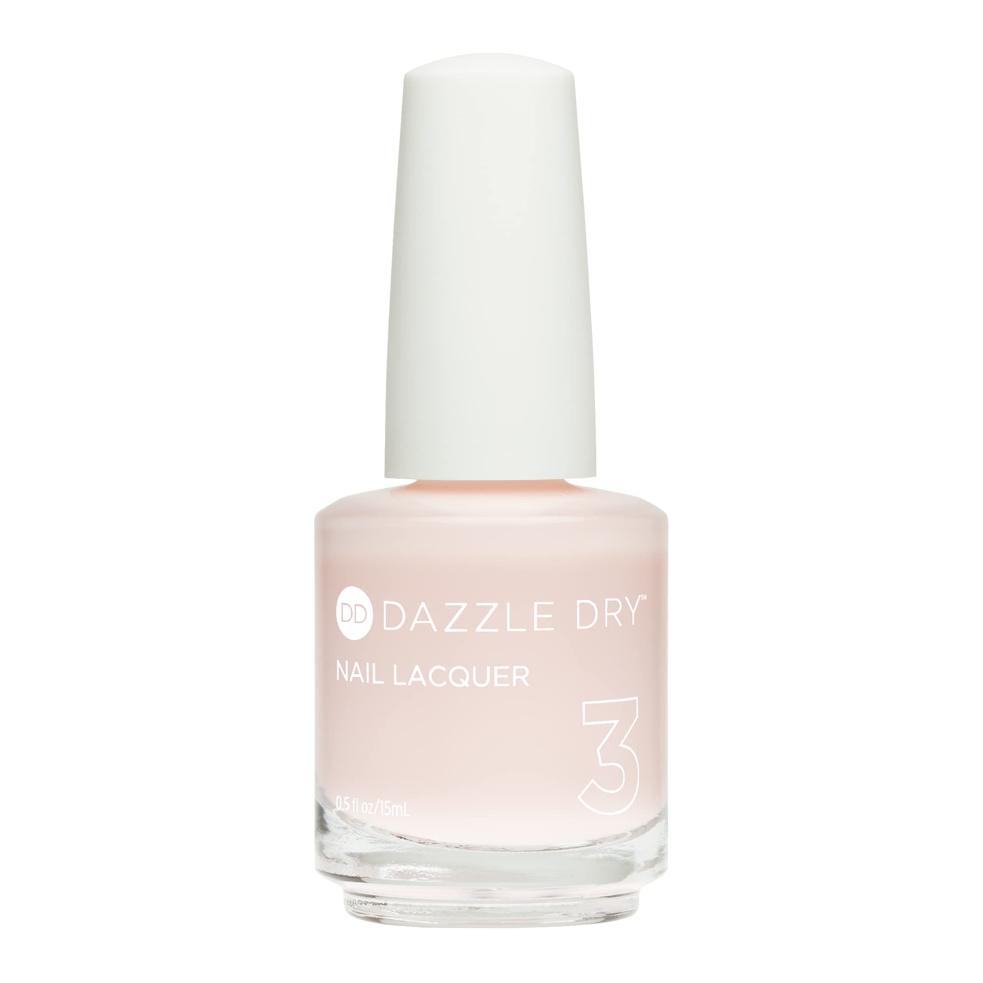 Dazzle Dry Prima Ballerina base swatch for French-ready manicure