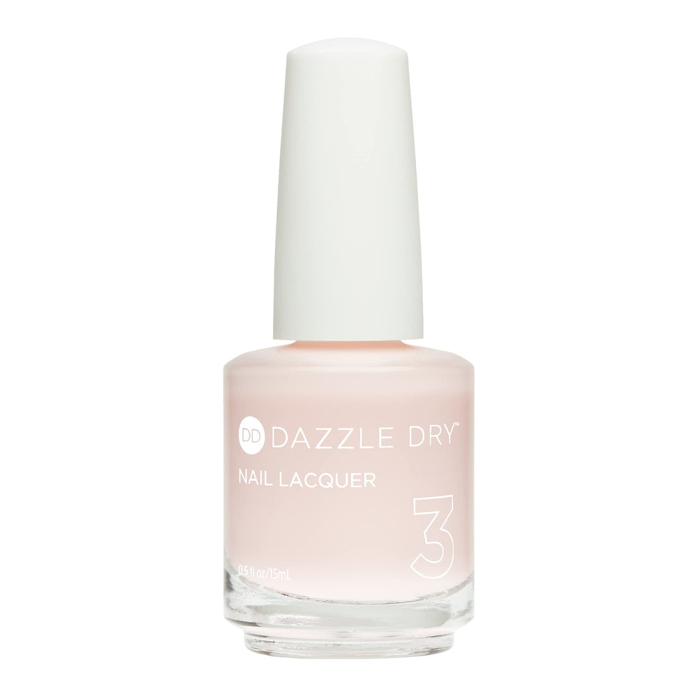Dazzle Dry Prima Ballerina base swatch for French-ready manicure