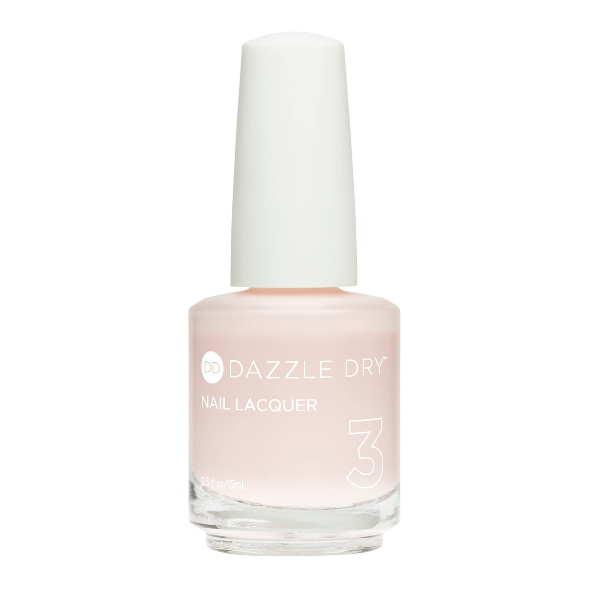 Dazzle Dry Prima Ballerina base swatch for French-ready manicure