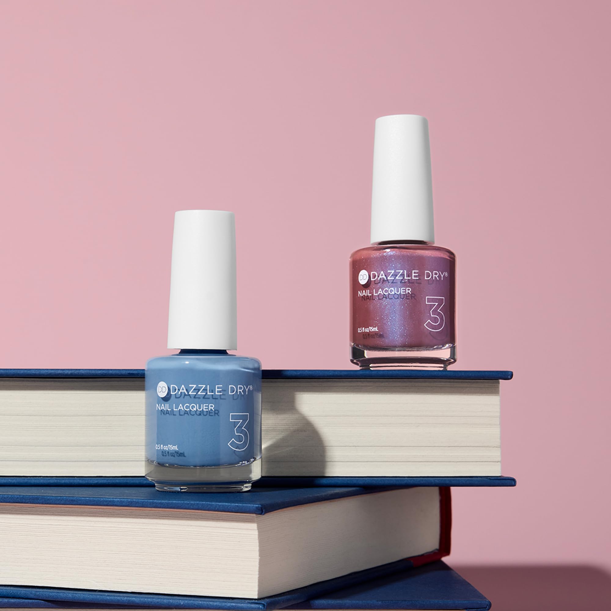 Dazzle Dry hypoallergenic formula label signals gentle nail care.