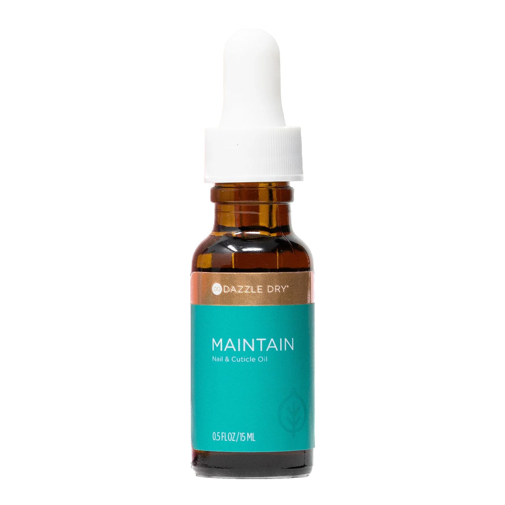 Dazzle Dry Maintain Nail & Cuticle Oil bottle with dropper for easy hydration