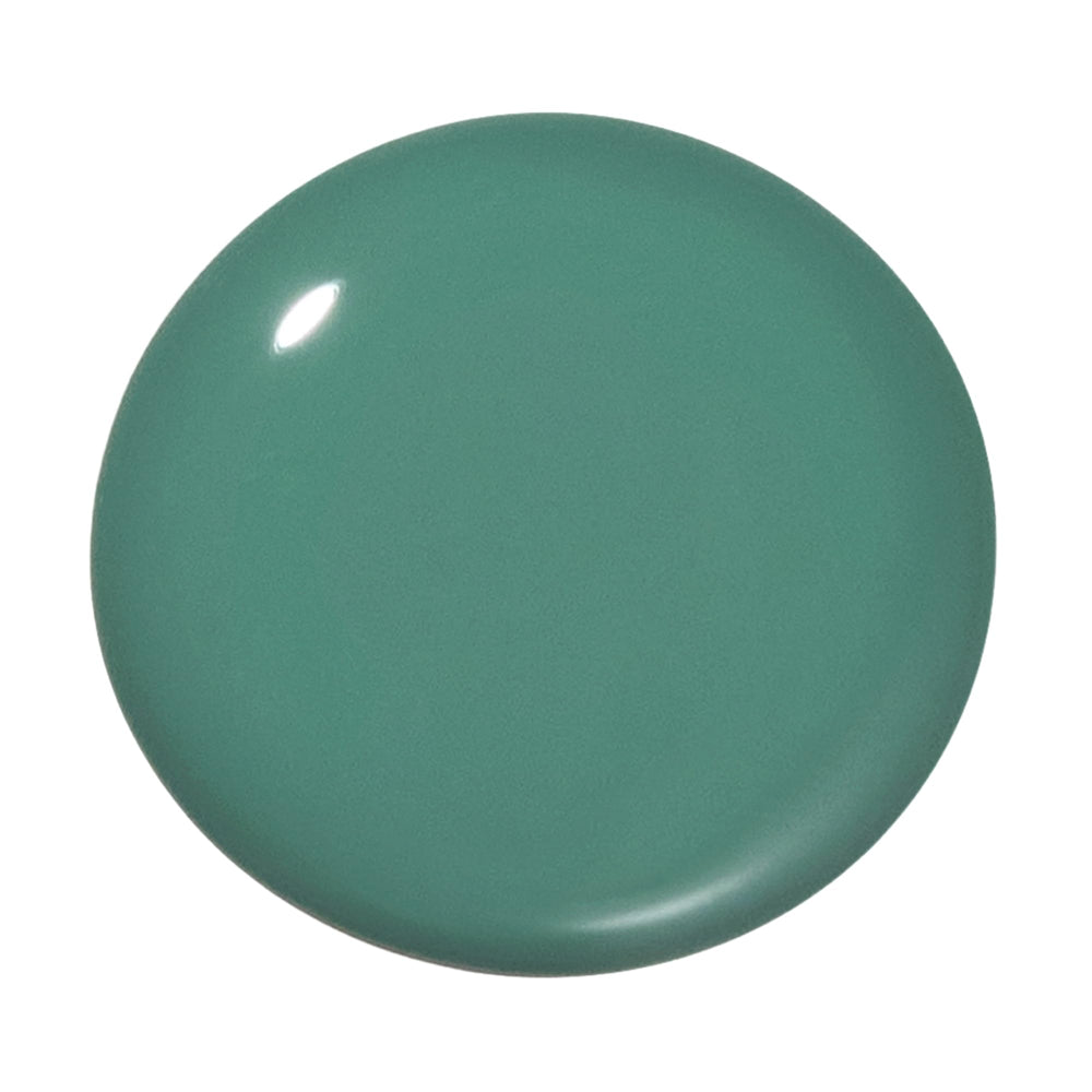 Dazzle Dry Nail Lacquer in medium oasis green showing soft, salon-ready color