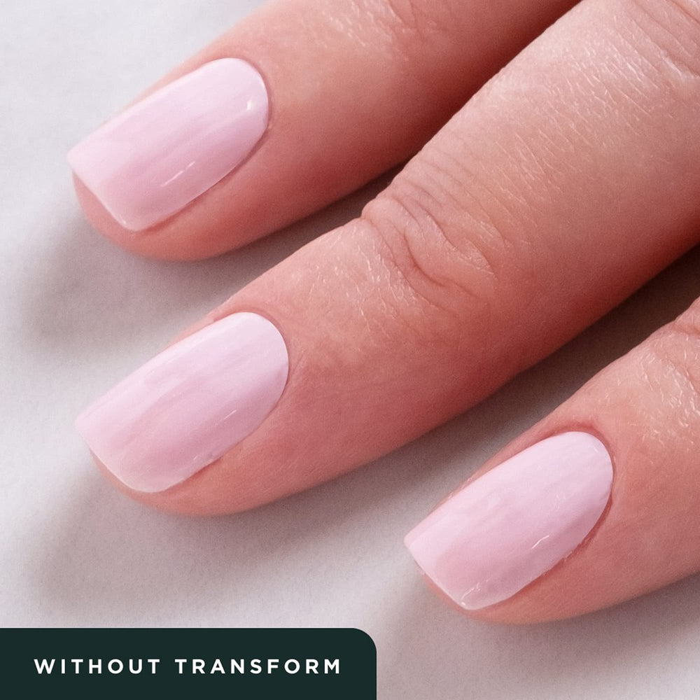 Dazzle Dry Transform Ridge Filler brush applying on ridged nails.