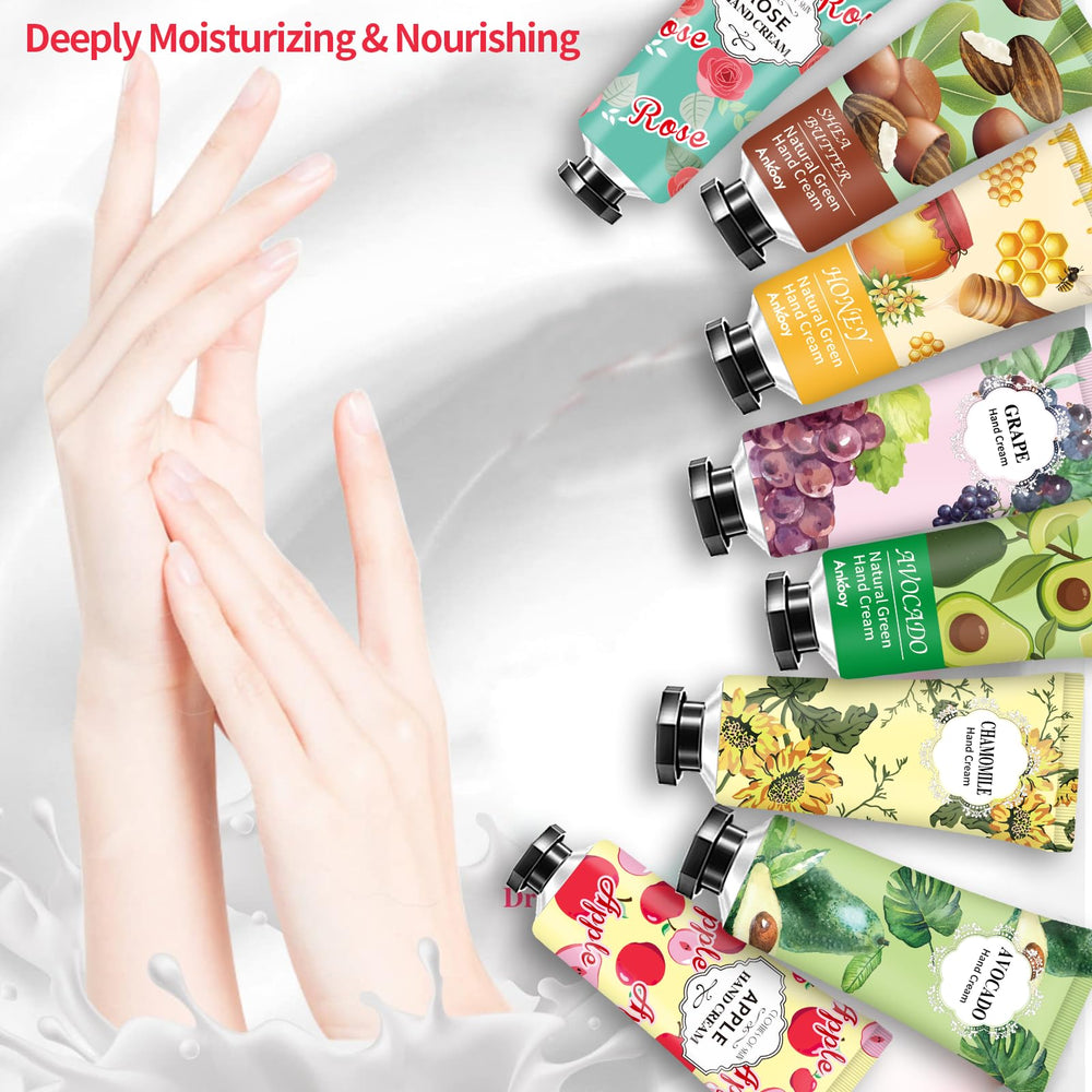 DBEAUTYM gift-set hand creams arranged for gifting and all-day hydration.
