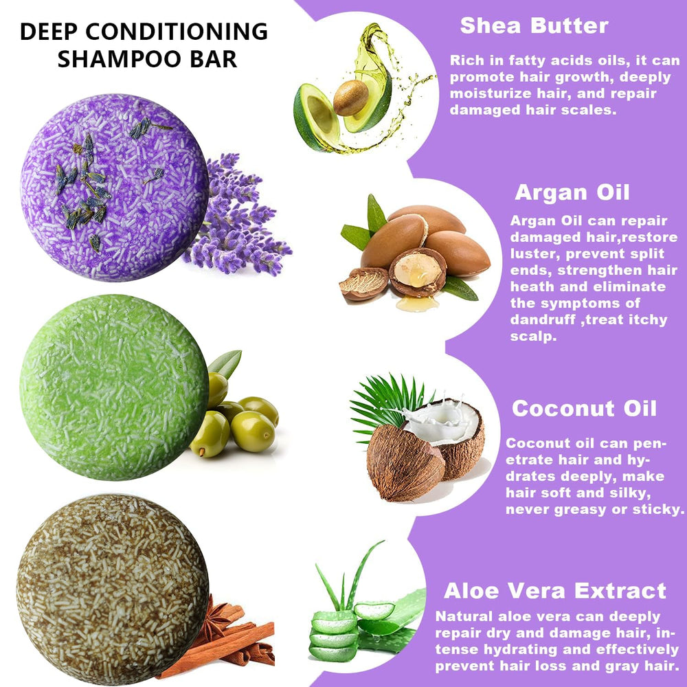 DBEAUTYM lavender shampoo bar showcases calming scent for a soothing wash routine.