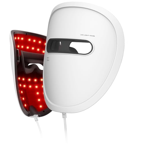DCBBD LED Face Mask front view shows at-home light therapy with four modes.