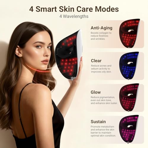 DCBBD LED Face Mask side view highlights portable salon‑like convenience.
