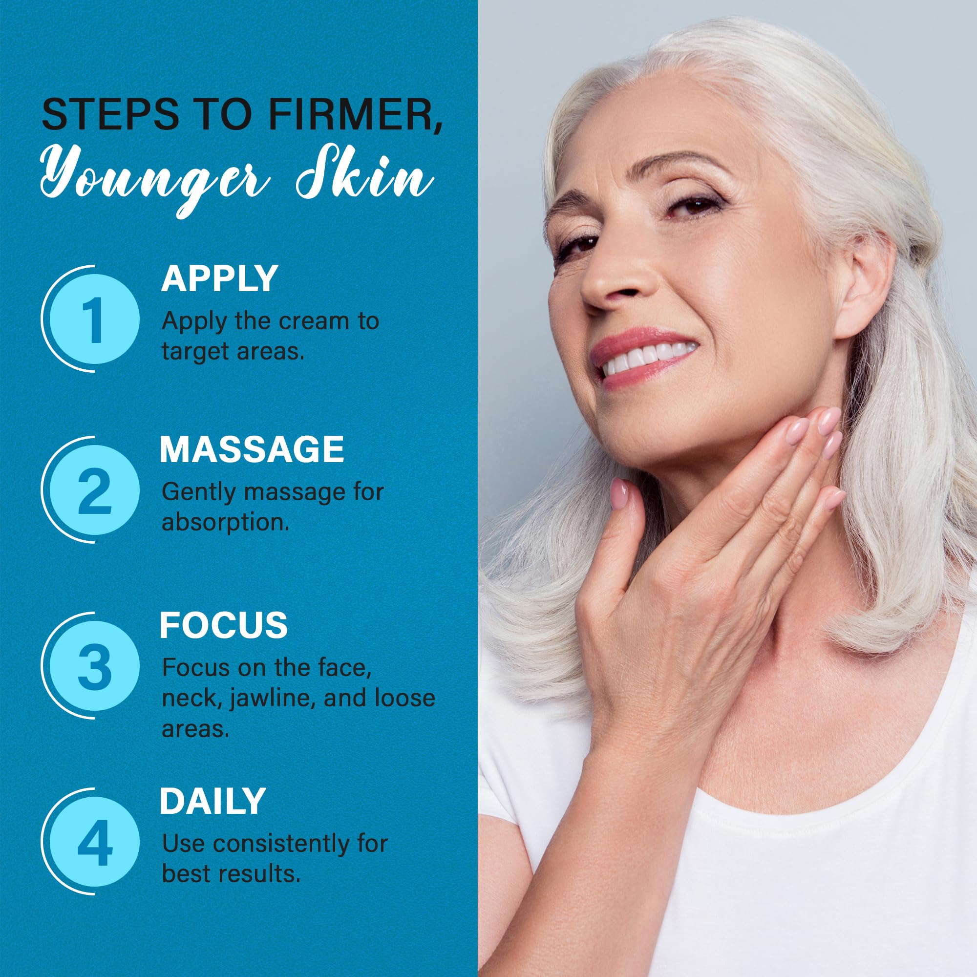 Dcsily Tighten and Lift Neck Cream shows retinol and collagen supporting skin resilience