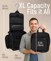 DD D&D Wanderlust tote showing XXL metal swivel hook for space-saving hanging