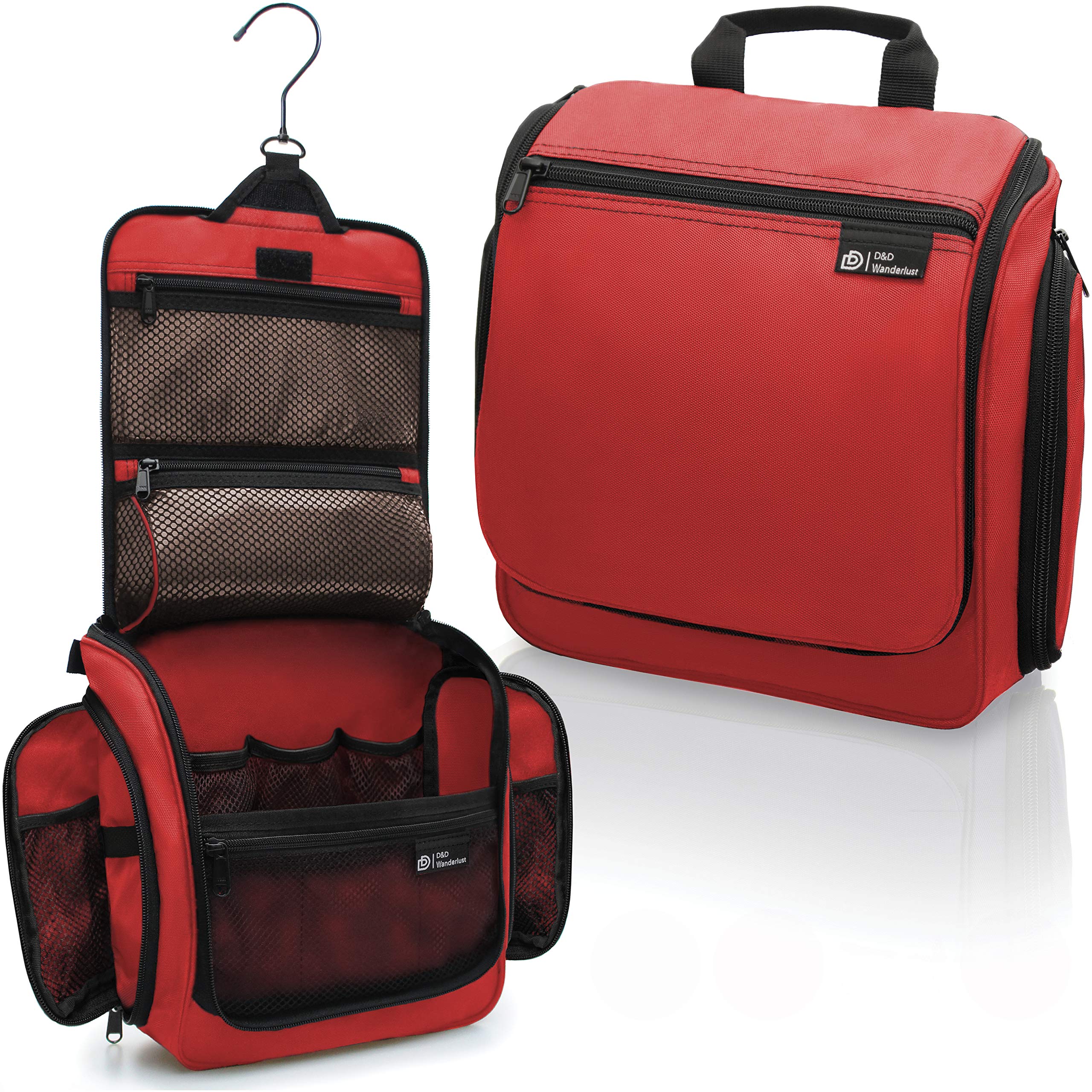 DD D&D Wanderlust hanging toiletry bag velvet maroon shows travel-ready durability.