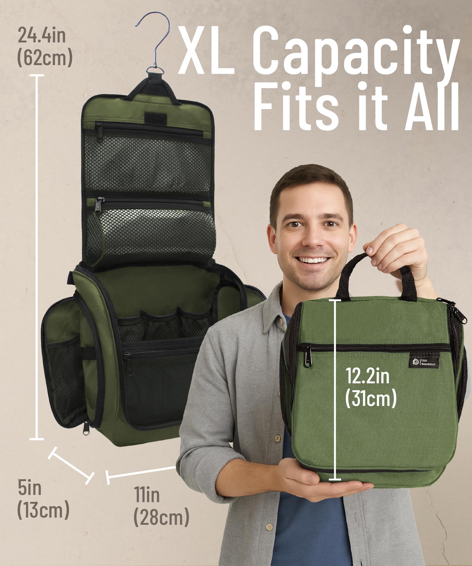 DD D&D Wanderlust interior layout highlights organized storage for travel-sized essentials.