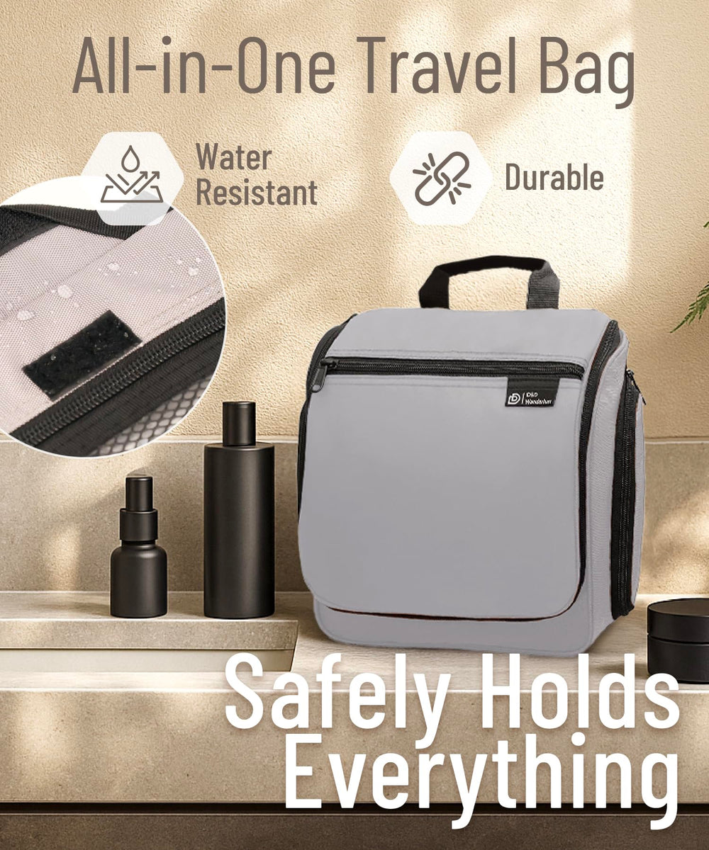 DD D&D Wanderlust toiletry bag inside-organization keeps cosmetics separated