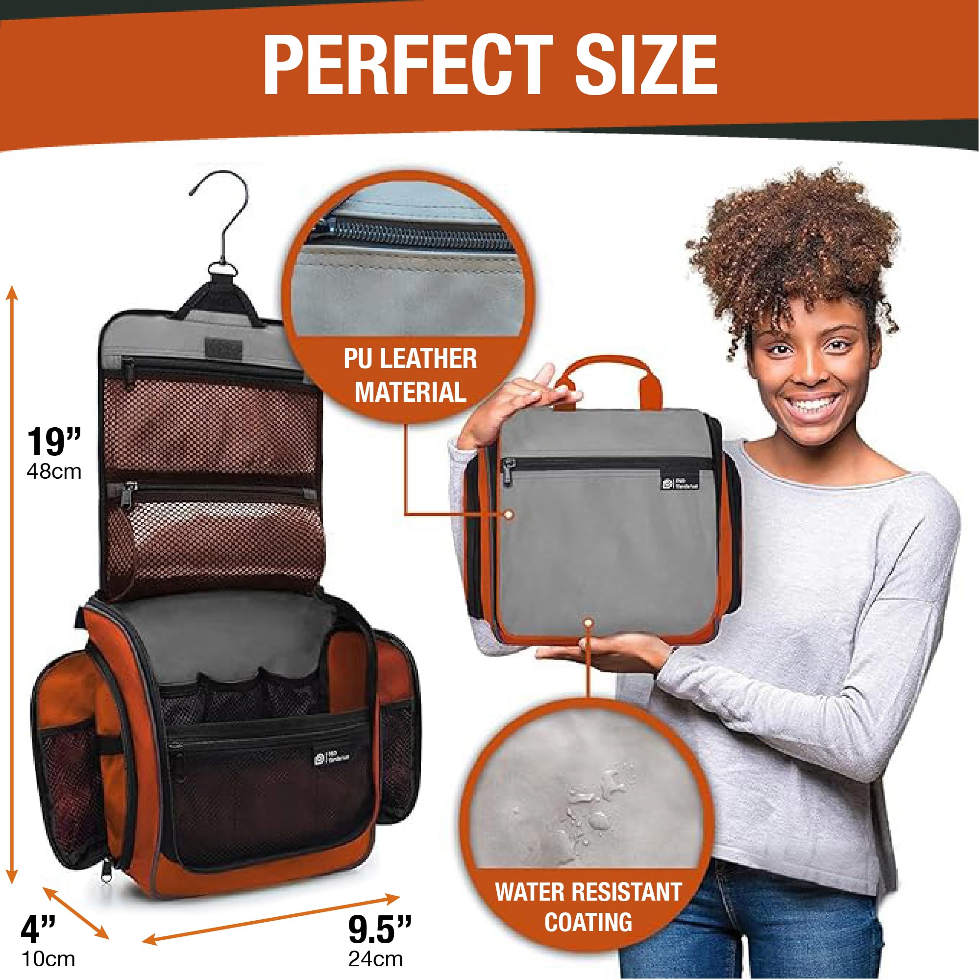 DD D&D Wanderlust nylon material highlights water resistance for travel storage.