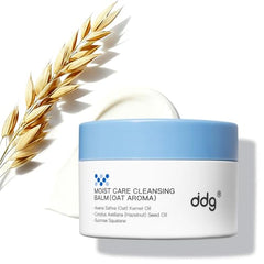 ddg cleansing balm jar close-up showing creamy texture for gentle makeup removal
