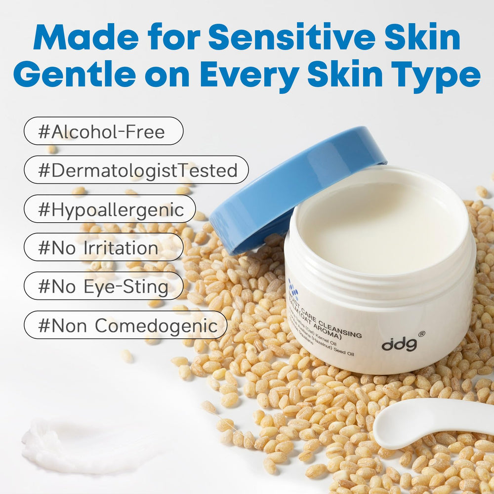 ddg cleansing balm texture swatch illustrating rich melt that dissolves makeup
