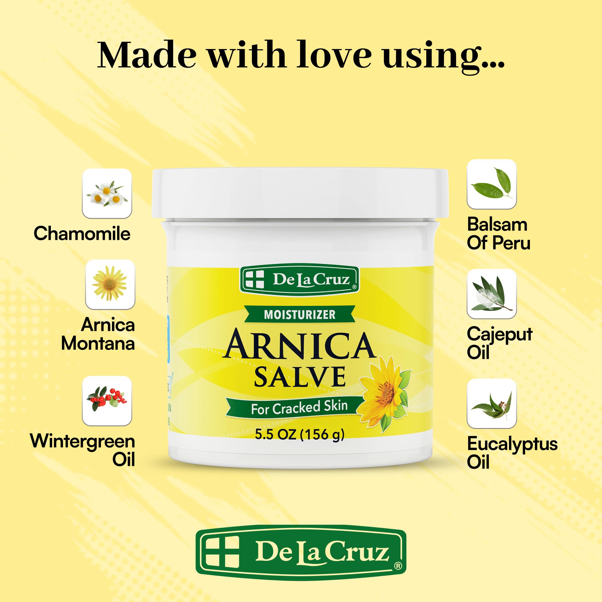 Aplicación de Arnica Salve con textura crema densa