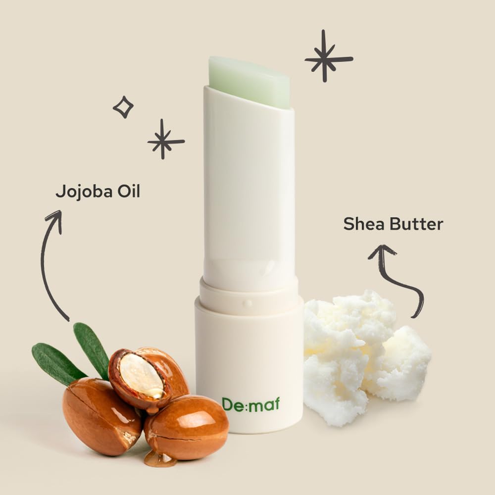 De:maf Glow Jojoba Oil Multi Balm around the eyes provides gentle moisture.